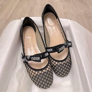 Christian Dior - Miss J'Adior Mesh Black Ballet Flats - Size 37